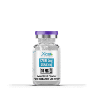 High-purityCagri + Sema 5mg/5mg Blend peptide blend vial for metabolic research, obesity studies, and appetite regulation in preclinical laboratories