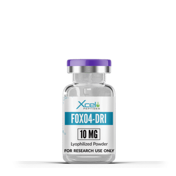 High-purity FOXO4-DRI peptide vial for senescence, apoptosis, and anti-aging research in preclinical laboratories