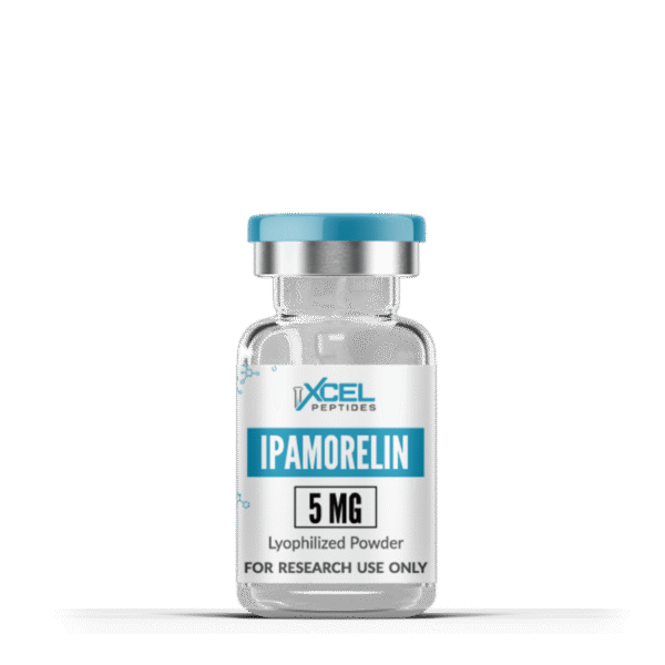 Ipamorelin peptide promoting growth hormone release, muscle growth, fat loss, and overall wellness