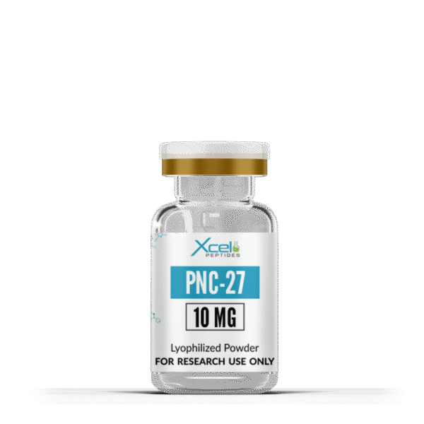 High-purity PNC-27 10mg lyophilized peptide vial for cancer research, apoptosis studies, and HDM-2/p53 pathway investigation