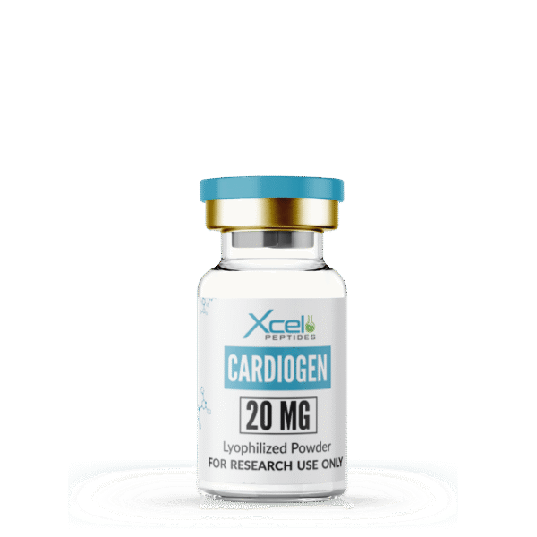 High-purity Cardiogen (Bioregulator) peptide vial for cardiovascular health, cardiac function, and tissue protection research in preclinical laboratories