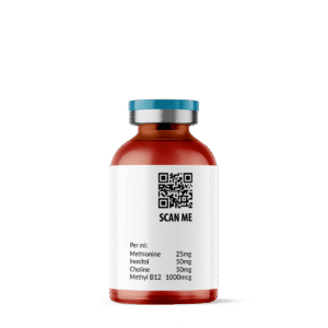Vial of Lipo-B (Mic B-12) injection supplement, supporting energy boost, fat metabolism, and overall wellness