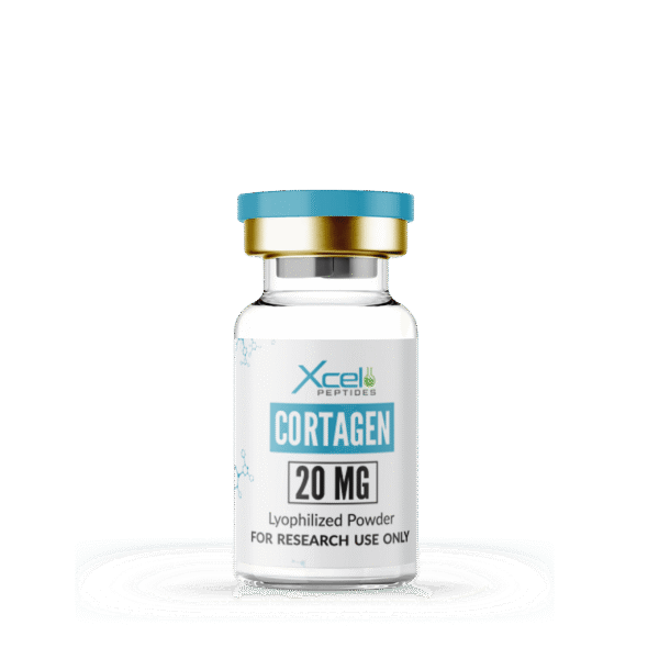 High-purity Cortagen (Bioregulator) peptide vial for adrenal health, stress response, and hormonal regulation research in preclinical laboratories