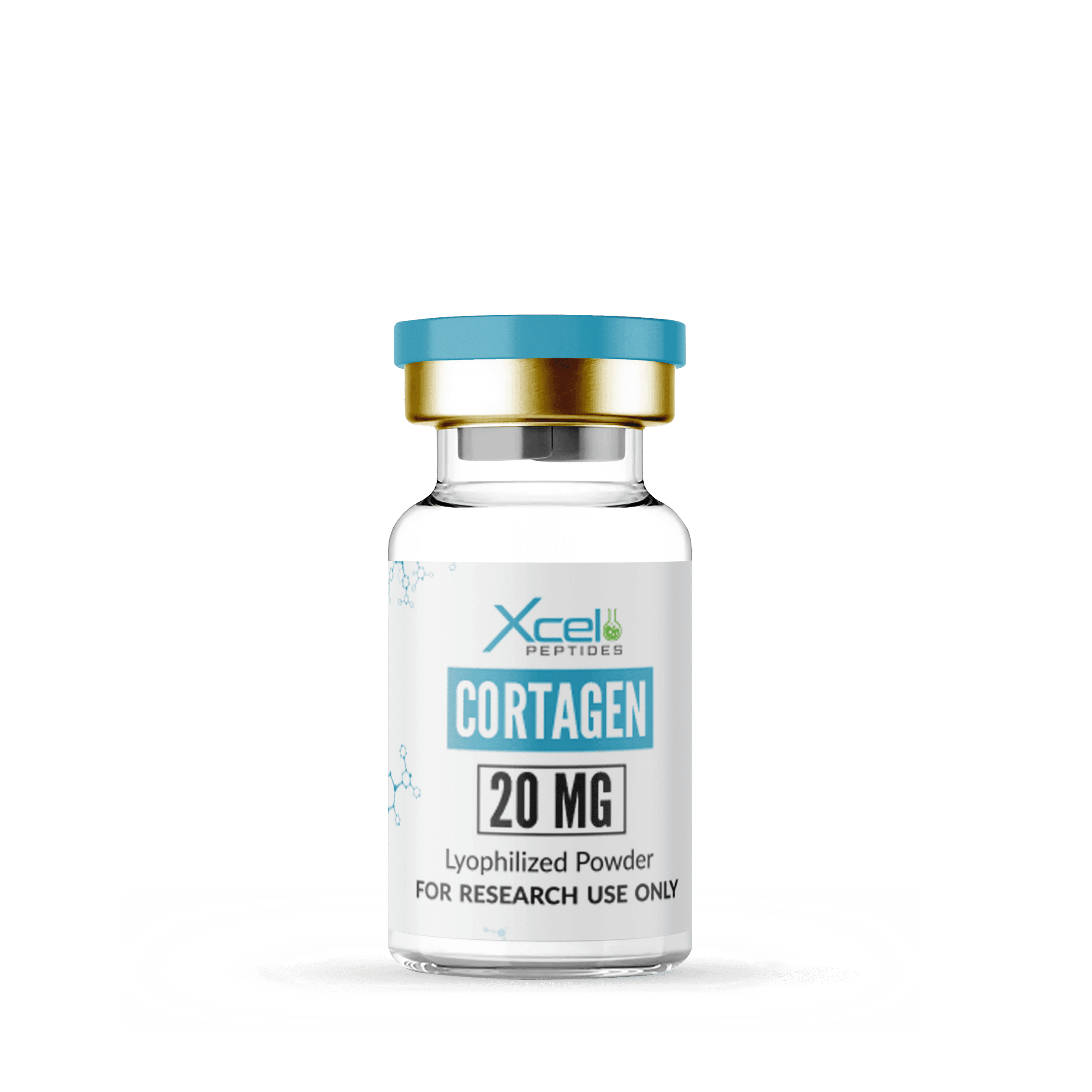 High-purity Cortagen (Bioregulator) peptide vial for adrenal health, stress response, and hormonal regulation research in preclinical laboratories