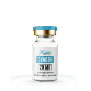 High-purity Ovagen (Bioregulator) peptide vial designed for advanced liver regeneration, detoxification, and cellular repair research in laboratory settings