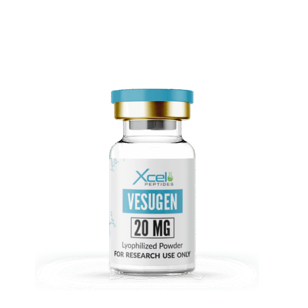 High-purity Vesugen (Bioregulator) peptide vial for vascular health, endothelial function, and tissue protection research in preclinical laboratories