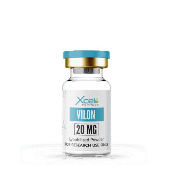 High-purity Vilon (Bioregulator) peptide vial for immune modulation, cellular protection, and stress response research in preclinical laboratories